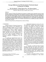 Hiệu quả năng lượng cho các mạng cảm biến không dây dựa trên các ứng dụng internet 