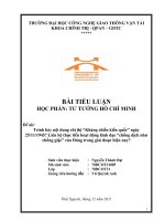 (TIỂU LUẬN) TIỂU LUẬN trình bày nội dung chỉ thị kháng chiến kiến quốc ngày 25111945 liên hệ thực tiễn hoạt động lãnh đạo chống dịch như chống giặc của đảng trong giai đoạn hiện nay 