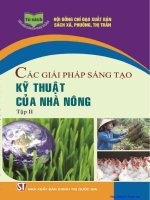 Kỹ thuật của nhà nông với các giải pháp sáng tạo (Tập 2)