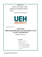 PHÂN TÍCH THIẾT kế hệ THỐNG QUẢN lý đặt TOUR của CÔNG TY DU LỊCH FIDOTUR 