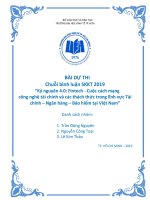 (TIỂU LUẬN) kỷ nguyên 4 0 fintech   cuộc cách mạng công nghệ tài chính và các thách thức trong lĩnh vực tài chính – ngân hàng – bảo hiểm tại việt nam 