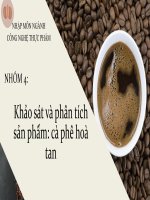 (TIỂU LUẬN) slide thuyết trình tiểu luận khảo sát và phân tích sản phẩm cà phê hoà tan 