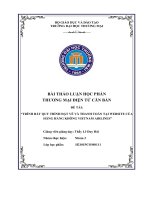 (TIỂU LUẬN) TRÌNH bày QUY TRÌNH đặt vé và THANH TOÁN tại WEBSITE của HÃNG HÀNG KHÔNG VIETNAM AIRLINES 
