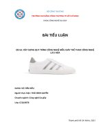 (TIỂU LUẬN) TIỂU LUẬN đề tài xây DỰNG QUY TRÌNH CÔNG NGHỆ mẫu GIÀY THỂ THAO CÔNG NGHỆ lưu hóa 