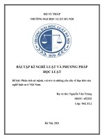 (TIỂU LUẬN) đề bài phân tích sứ mệnh, vai trò và những yêu cầu về đạo đức của nghề luật sư ở việt nam 