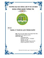 (TIỂU LUẬN) đề tài QUẢN lý TOUR DU LỊCH TRONG nước 