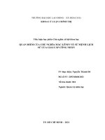 (TIỂU LUẬN) tiểu luận học phần chủ nghĩa xã hội khoa học QUAN điểm của CHỦ NGHĨA mác LÊNIN về sứ MỆNH LỊCH sử của GIAI cấp CÔNG NHÂN 
