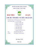 (TIỂU LUẬN) TIỂU LUẬN CHỦ đề tìm HIỂU về TIÊU CHUẨN IFS 