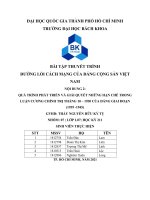 (TIỂU LUẬN) QUÁ TRÌNH PHÁT TRIỂN và GIẢI QUYẾT NHỮNG hạn CHẾ TRONG LUẬN CƯƠNG CHÍNH TRỊ THÁNG 10 – 1930 của ĐẢNG GIAI đoạn (1939  1945) 