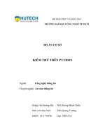 (TIỂU LUẬN) đồ án cơ sở KIỂM THỬ TRÊN PYTHON 