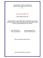 (TIỂU LUẬN) đề CƯƠNG NGHIÊN CỨUTHỰC TRẠNG và GIẢI PHÁP CHẤN CHỈNH bạo lực NGÔN NGỮ học ĐƯỜNG ở học SINH TRUNG học PHỔ THÔNG TRÊN địa bàn THÀNH PHỐ BUÔN MA THUỘT 