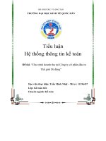 (TIỂU LUẬN) TIỂU LUẬN chu trình doanh thu tại công ty cổ phần đầu tư thế giới di động 