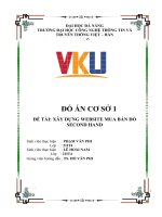 (TIỂU LUẬN) đồ án cơ sở 1 đề tài xây DỰNG WEBSITE MUA bán đồ SECOND HAND 