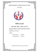 TIỂU LUẬN môn học điện – điện tử ô tô đề tài VEHICLE LASER LIGHTNING SYSTEM 