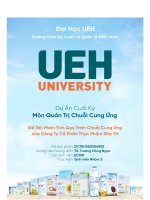 (TIỂU LUẬN) TIỂU LUẬN phân tích quy trình chuỗi cung ứng của công ty cổ phần thực phẩm sữa TH 