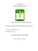 (TIỂU LUẬN) đề tài NGHIÊN cứu QUY TRÌNH sản XUẤT TRÀ củ SEN 