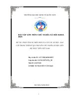 (TIỂU LUẬN) đề tài PHÂN TÍCH sự BIẾN đổi của cơ cấu xã hội   GIAI cấp TRONG THỜI kỳ QUÁ độ lên CHỦ NGHĨA xã hội  LIÊN hệ THỰC TIỄN VIỆT NAM 