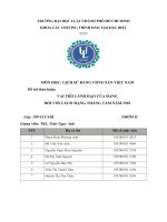 (TIỂU LUẬN) VAI TRÒ LÃNH đạo của ĐẢNG đối với CÁCH MẠNG THÁNG tám năm 1945 