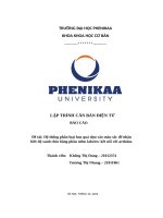 Đề tài hệ thống phân loại hoa quả dựa vào màu sắc để nhận biết độ xanh chín bằng phần mềm labview kết nối với arduino 