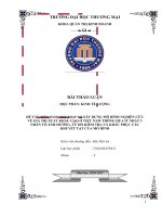 (TIỂU LUẬN) TIẾN HÀNH THU THẬP và xây DỰNG mô HÌNH NGHIÊN cứu về GIÁ TRỊ XUẤT KHẨU gạo ở VIỆT NAM THÔNG QUA ít NHẤT 3 NHÂN tố ẢNH HƯỞNG, từ đó KIỂM TRA và KHẮC PHỤC các KHUYẾT tật của mô HÌNH 