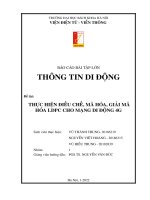 Bài tập lớn thông tin di động THỰC HIỆN ĐIỀU CHẾ, MÃ HÓA, GIẢI MÃ HÓA LDPC CHO MẠNG DI ĐỘNG 4G