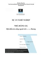 (TIỂU LUẬN) dự án NGHỀ NGHIỆP NHÀ HÀNG GG một điểm ăn uống ngoài trời mới ở bình dương 