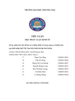 (TIỂU LUẬN) đề tài phân tích vấn đề bảo vệ cổ đông thiểu số trong công ty cổ phần theo quy định pháp luật việt nam hiện hành,bài tập tình huống 