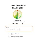 TIỂU LUẬN kế TOÁN QUỐC tế đề tài so sánh hai chuẩn mực IAS 10 và VAS 23 