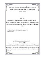(TIỂU LUẬN) đề tài TÍNH TOÁN, THIẾT kế hệ THỐNG LẠNH CHẠY KHO bảo QUẢN sản PHẨM LẠNH ĐÔNG, NĂNG SUẤT 200 tấn mẻ 