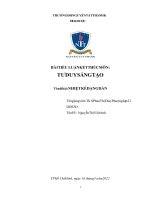 BÀI TIỂU LUẬN kết THÚC môn tư DUY SÁNG tạo đề tài NHIỆT kế DẠNG dán 