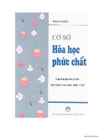 Nghiên cứu hóa học phức chất: Phần 1
