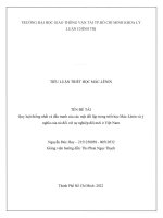 (TIỂU LUẬN) đề tài quy luật thống nhất và đấu tranh của các mặt đối lập trong triết học mác lênin và ý nghĩa của nó đối với sự nghiệp đổi mới ở việt nam 