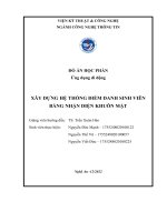 ĐỒ án học PHẦN ứng dụng di động xây DỰNG hệ THỐNG điểm DANH SINH VIÊN BẰNG NHẬN DIỆN KHUÔN mặt