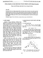 ứng dụng SVM cho bài toán phân lớp nhận dạng.