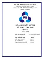 ĐỒ án CHUYÊN NGÀNH kỹ THUẬT CHẾ tạo đề số  THÂN bơm 