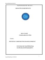 BÁO cáo đồ án KHOA học máy TÍNH đề tài PHÂN TÍCH và THIẾT kế CỔNG THANH TOÁN điện tử 