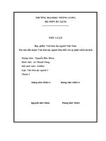 (TIỂU LUẬN) TIỂU LUẬN học phần văn hóa tộc người việt nam tiểu luận văn hóa tộc người dao đối với sự phát triển du lịch 