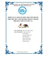 (TIỂU LUẬN) THỜI cơ và THÁCH THỨC đối với THÀNH PHỐ THỦ đức THÀNH PHỐ TRONG THÀNH PHỐ đầu TIÊN ở nước TA 