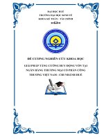 (TIỂU LUẬN) GIẢI PHÁP TĂNG CƯỜNG HUY ĐỘNG vốn tại NGÂN HÀNG THƯƠNG mại cổ PHẦN CÔNG THƯƠNG VIỆT NAM   CHI NHÁNH HUẾ 