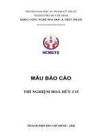 (TIỂU LUẬN) mẫu báo cáo THÍ NGHIỆM HOÁ hữu cơ 