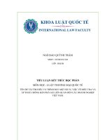 (TIỂU LUẬN) đề tài tìm HIỂU và TRÌNH bày một số vụ VIỆC về điều TRA và áp THUẾ CHỐNG bán PHÁ GIÁ LIÊN QUAN đến các DOANH NGHIỆP VIỆT NAM  