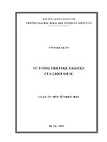Tư tưởng triết học giáo dục của J.J.Rousseau.
