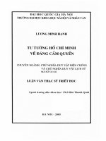 Luận văn thạc sĩ USSH tư tưởng hồ chí minh về đảng cầm quyền 