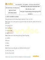 de thi hoc ki 2 lop 9 mon hoa hoc so gd dt quang nam 