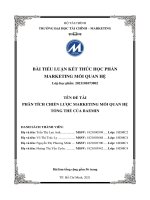 (TIỂU LUẬN) TIỂU LUẬN MARKETING mối QUAN hệ PHÂN TÍCH CHIẾN lược MARKETING mối QUAN hệ TỔNG THỂ của BAEMIN 