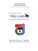 (TIỂU LUẬN) TIỂU LUẬN tìm hiểu về đa dạng và tình trạng bảo tồn động vật có xương sống ở việt nam, lấy ví dụ ở nhóm thú 