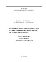 PHÂN TÍCH HOẠT ĐỘNG MARKETING DỊCH vụ tại CÔNG TY TNHH tư vấn THIẾT kế và TRANG TRÍ nội THẤT 24h – CHI NHÁNH LU INTERIOR DESIGN 