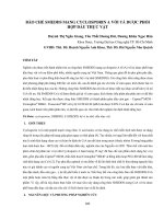 Bào chế SMEDDS mang Cyclosporin A với tá dược phối hợp dầu thực vật