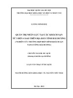 Luận văn thạc sĩ USSH quản trị nhân lực tại các khách sạn từ 3 đến 4 sao trên địa bàn tỉnh hải dương (nghiên cứu trường hợp điển hình khách sạn nam cường hải dương)   