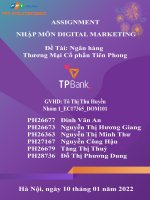 (TIỂU LUẬN) tiểu luận đề tài ngân hàng thương mại cổ phần tiên phong 